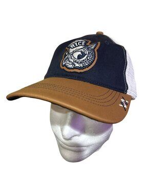 Rice University Owls Navy Embroidered The Yard Trucker Snapback Cap Hat New
